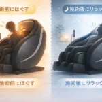 マッサージチェア 施術前後